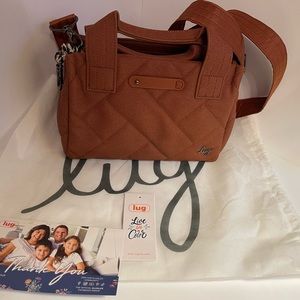Lug Jitterbug Matte Luxe Crossbody Copper Brown NWT